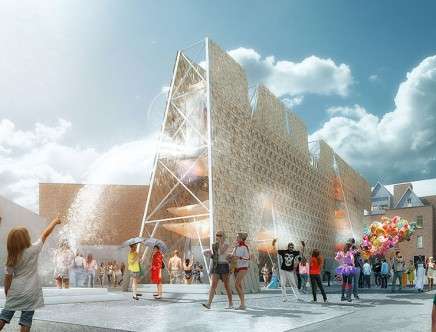 CODA (Caroline O'DONNELL), "Party Wall." Render, entry.