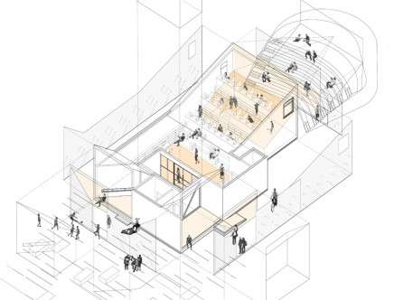 CRO Studio, "Modulo Prep Library." Axonometric.
