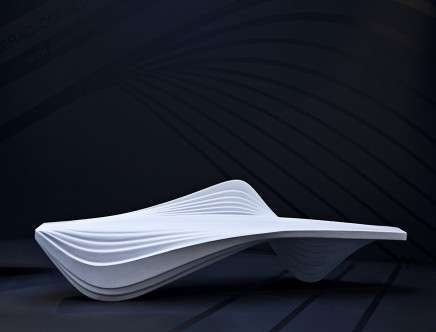 Zaha Hadid Design, LAB23 "Serac Bench." Photo: Jacopo SPILIMBERGO.
