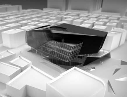 WAWRZEŃCZYK, COLOP MORALES, EASTER, & YAU, "Daegu Gosan Library." Rendering.