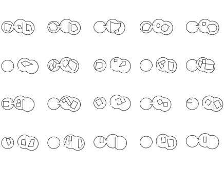 Ryan HERNANDEZ, "Cottages." Plan diagrams.