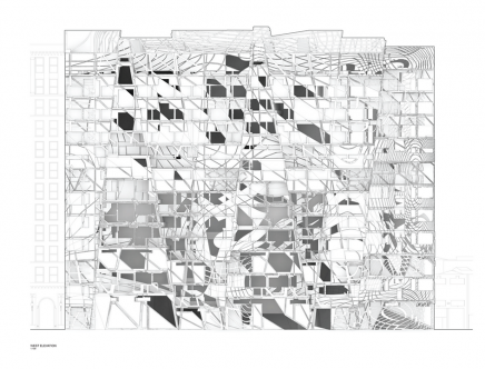 Kevin Yen-Po CHEN & Eric LaLONE, "Juxtapose'd Eccentric." West elevation.