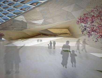 IwamotoScott architecture, "Trifold Madang." Entry.