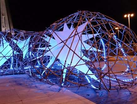 University of St. Joseph (Macau) with Kristof CROLLA & Dannes KOK, "Pulse Pavilion." LED light show.