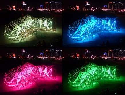 University of St. Joseph (Macau) with Kristof CROLLA & Dannes KOK, "Pulse Pavilion." Interactive LED lighting.