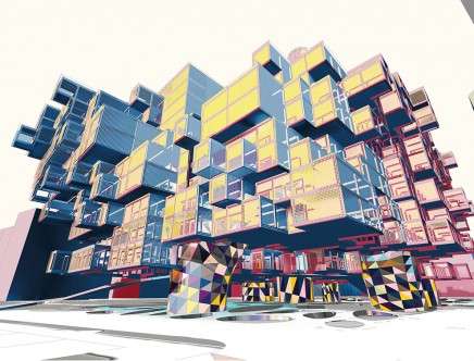 Shang-Jen Victor TUNG, "[N]on-line High Street." Rendering.