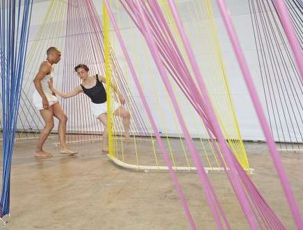 Photo: Anastasios MENTIS. Pictured: Materin LOFSNES & Carrie ELLMORE TALLISTCH, 360 Dance Company.