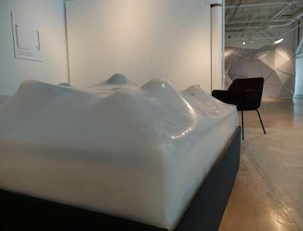 Katie McHUGH, "[SIT] Sculpted Interactive Terrain" (foreground) and Megan MITCHELL (background).