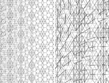 Figs. 5a-5b: Pattern transformations (design studio project), David George, RPI, 2012.