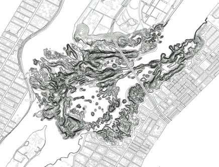 Daniela MERCADO, plan of new topographical landform at Randall's Island.
