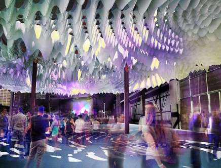 Yueming ZHOU & Yunyun HUANG, "Multi-directional Sourcefields." Rendering at macro scale.