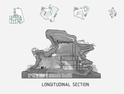 Shane BEARROW, "The Birth & Reverberation of an Object." Plans and longitudinal section.