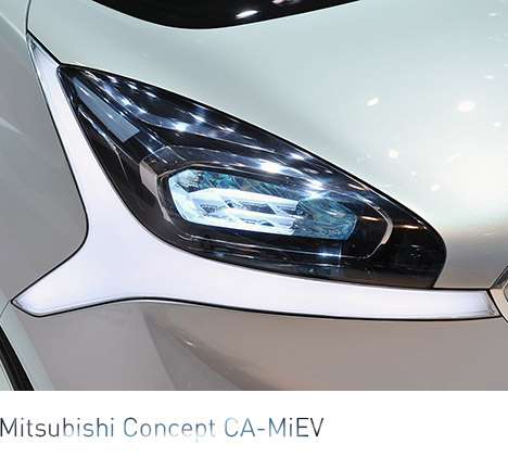 Mitsubishi Concept CA-MiEV, headlight detail. Image © 2013 Drew PHILLIPS / AOL.
