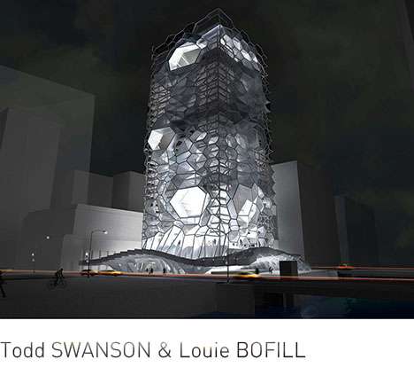 Todd SWANSON & Louie BOFILL, Chicago Union Station. Exterior perspective (night), rendering.