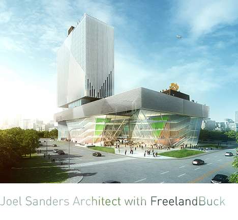 Joel Sanders Architect with FreelandBuck, "Kunshan Phoenix Cultural Mall." Street view.