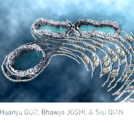 Huanyu GUO, Bhawya JOSHI, & Sisi QIAN, "Sea Garden City." Aerial.