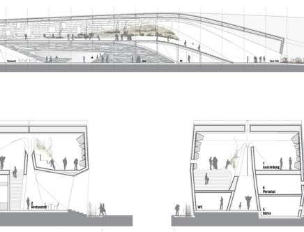 Mario GASSER & Bence PAP, "Austrian Expo Pavillion." Sections.