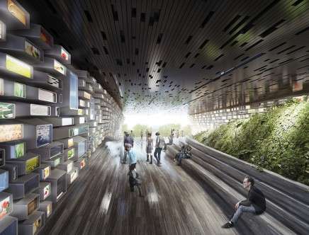 Mario GASSER & Bence PAP, "Austrian Expo Pavillion." Rendering.
