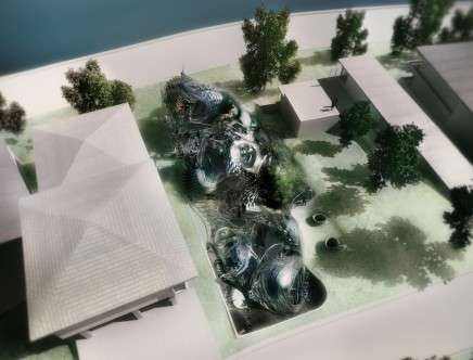 Gonzalo VAÍLLO MARTÍNEZ, "2217 NPL House." Aerial rendering.