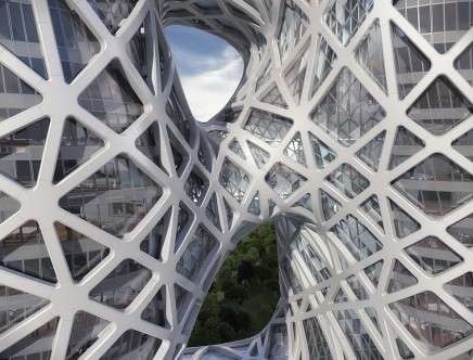 Zaha Hadid Architects, "City of Dreams Hotel Tower." Facade detail.
