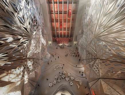 Zaha Hadid Architects, "City of Dreams Hotel Tower." Lobby atrium.