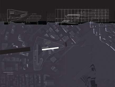 Elle GERDEMAN, "Manifesto for a Broken Urbanism." Sections and site plan.