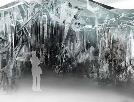 Eleftheria VARDA, "Acid Architecture: Quebec City Ice Museum." Rendering, winter.