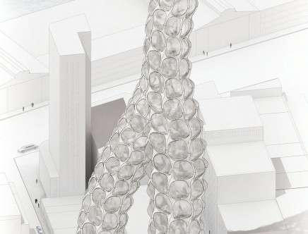 Sydney BROWN, "Faded Movement, Brightened Experience." Axonometric rendering. Mara MARCU, critic.