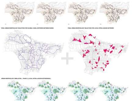 Tanzil Idmam SHAFIQUE, "Lagoonous Assemblage." Urban morphology simulation.