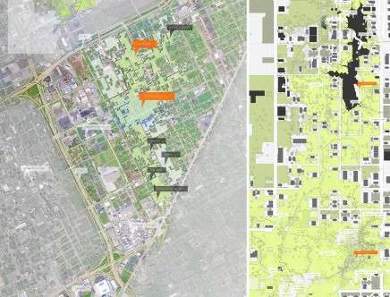 Justin HATTENDORF & Gillian SHAFFER, "The City and its Double." Map of Detroit; master plan.