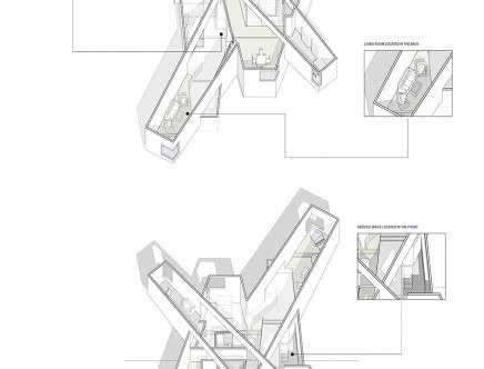 Lukasz BLONSKI, "Front is Back." Axonometric drawings.