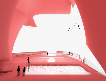 Ismael SOTO, "Nestled Crystals." Exterior atrium.