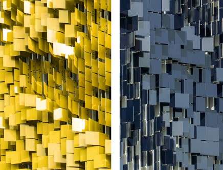 Rob LEY, "May/September: Eskenazi Hospital Parking Structure Facade." Detail.