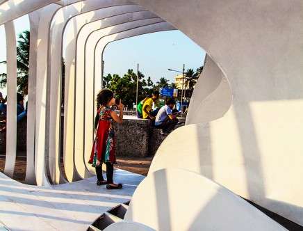 Columbia GSAPP, Studio-X Mumbai, & NMIMS University, "Materialization of Information: Knowledge City." Interior.