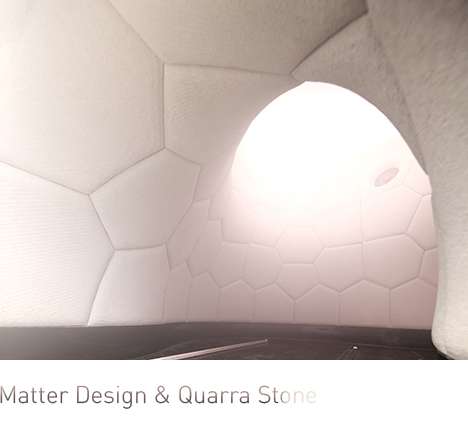 Matter Design & Quarra Stone, "Round Room." Interior.