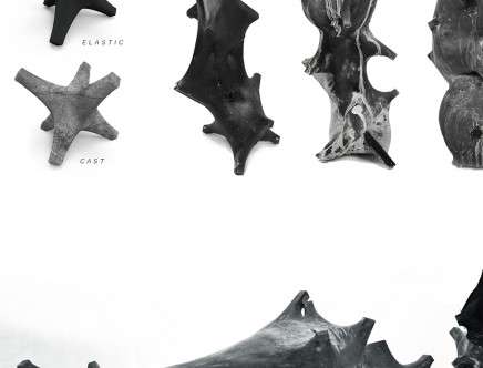 Youngseok DOO, Kazushi MIYAMOTO, & Theodora Maria MOUDATSOU, "Augmented Skin." Material research, concept; chair prototype, arm.