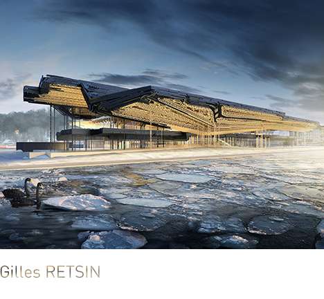 Gilles RETSIN, "Guggenheim Helsinki." Exterior perspective, rendering.