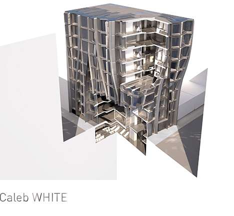 Caleb WHITE, "Shifting Hybrids." Cut-away section, rendering.