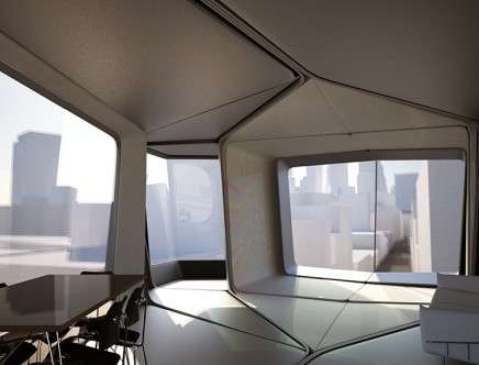 Caleb WHITE, "Shifting Hybrids." Interior rendering, perspective.