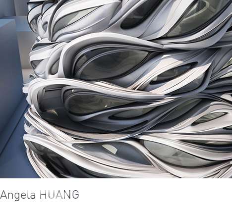Angela HUANG, "ebb_N_flow." Facade rendering, detail.
