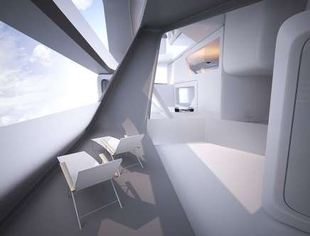 Andrea YOAS, "Inter - Lock." Balcony rendering.