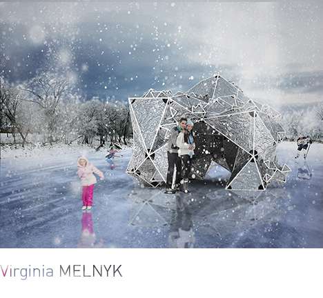 Virginia MELNYK, "Ice Crystal." Exterior rendering.