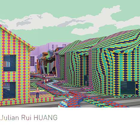 Julian Rui HUANG, "Visual Occlusion Pop." Street view; front view.