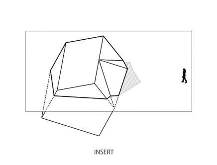 Jennifer BIRKELAND, Hiroshi JACOBS, John-Paul RYSAVY, & Jonathan A. SCELSA, "The Anamorphic Hut." Sequential diagram.