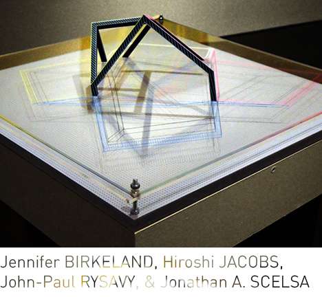 Jennifer BIRKELAND, Hiroshi JACOBS, John-Paul RYSAVY, & Jonathan A. SCELSA, "The Anamorphic Hut." Model.