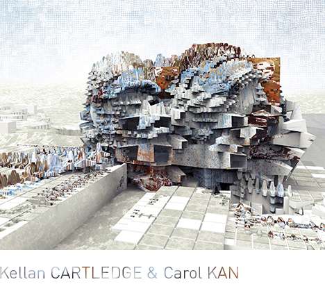 Kellan CARTLEDGE & Carol KAN, "Generative Morphologies." Exterior perspective, rendering.
