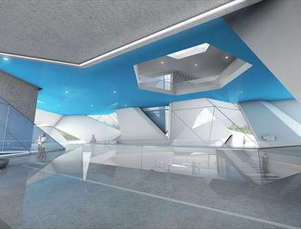 Nicholas Emmanuel MARIAKIS, "The Air of the Future—A Climate Simulation Research Facility for a Planet in Change." Interior rendering.
