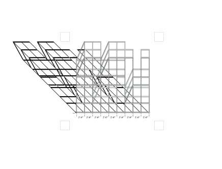 Jonathan LOUIE, "Thick Wall." Frontal oblique drawing.