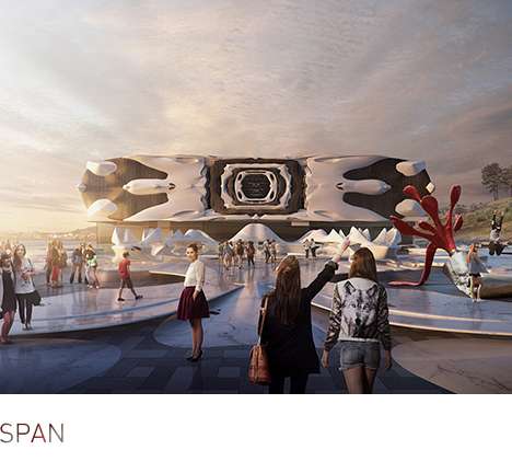 SPAN, "Guggenheim Museum, Helsinki." Exterior rendering.