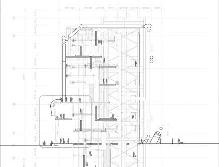 Jacob HARTZELL & Gregory INGALLS, "Forum des Halles 2040." Section.